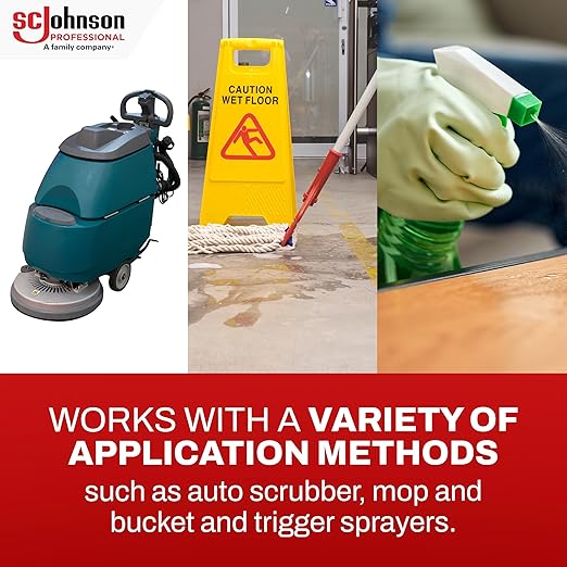 SC Johnson Professional Heavy Duty Neutral pH Floor and Surface Cleaner Floor Cleaner Concentrate 32 fl. oz. Bottle Case of 2 for Professional Use Only