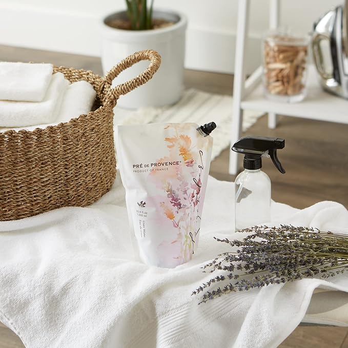 Pre de Provence Provincial Lavender Collection Soft Calming Scent for Your Home Linen Water Refill 33.8 fl oz