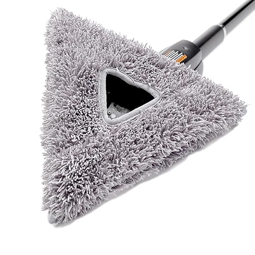 Unger Commercial Stingray Glass Washing Pads – Triangular Microfiber Pads for Efficient Indoor Window Cleaning SRPD2
