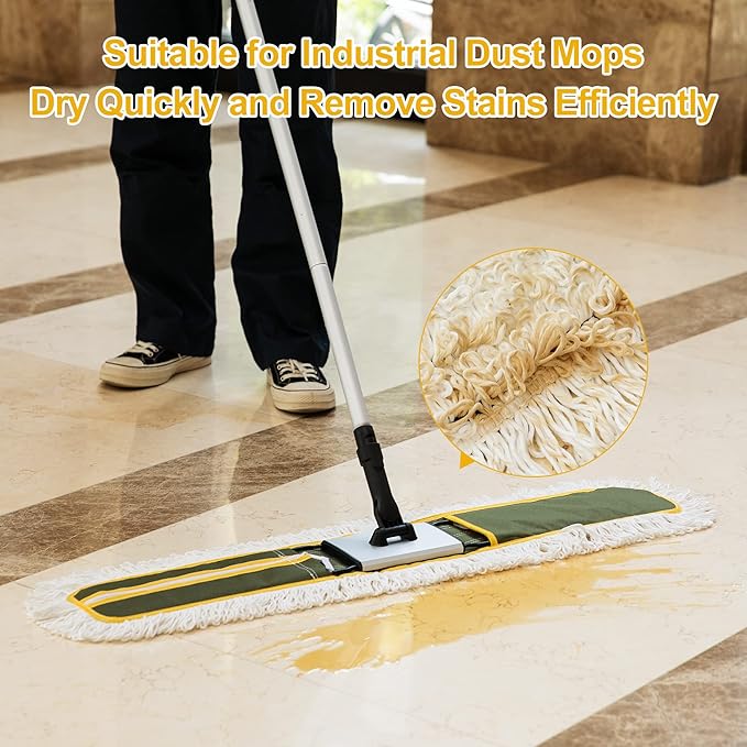 36 Microfiber Mop Pads 2 Pieces Just Fit CLEANHOME Industrial Dust Mop: B08R3F1ZZMGreen