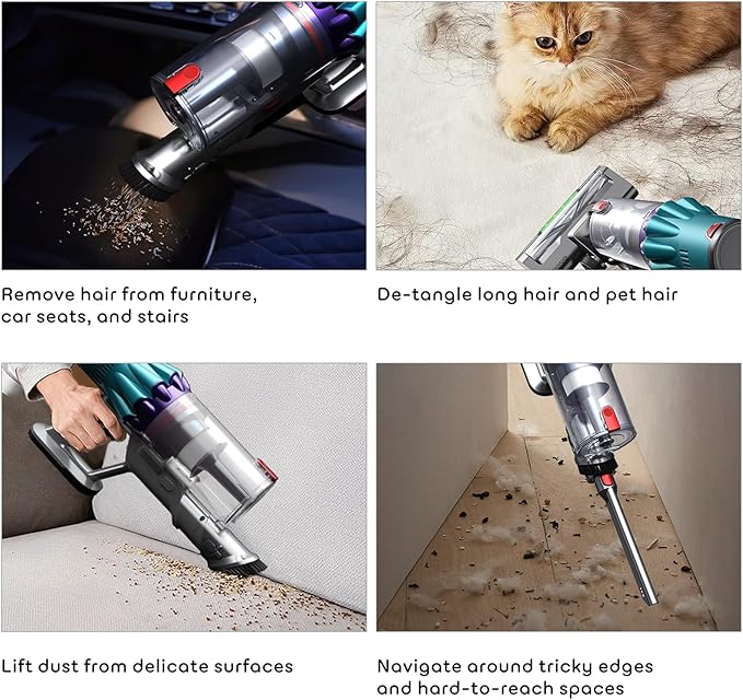ECOHOME Cordless Vacuum Cleaner35Kpa/50Min Vacuum Cleaners for Home Anti-Tangle &amp Wall Mount ChargingStick Vacuum with LED Display8 in 1 Lightweight Vacuum for Hard Floors Carpet Pet Hair