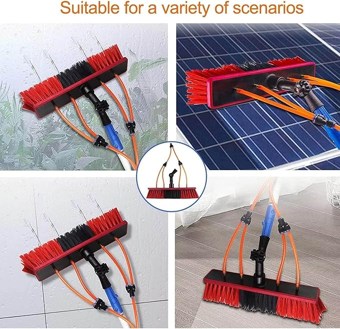 Solar Panel Cleaner Window Cleaning Brush Kit for Exterior and Photovoltaic Windows