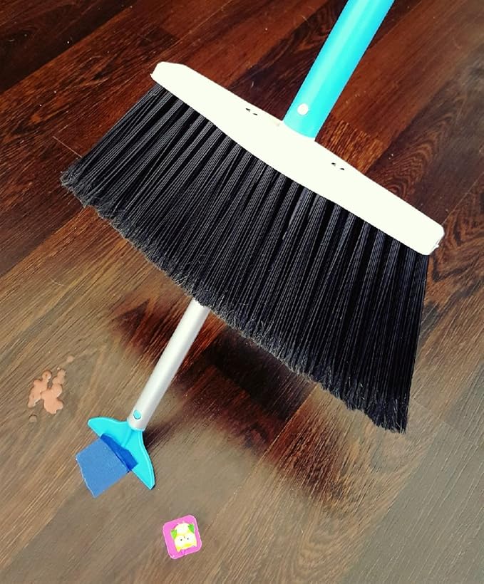New Scrape and go Broom as seen on Shark Tank! Duluxe Upright Sweeping Broom with Scraper