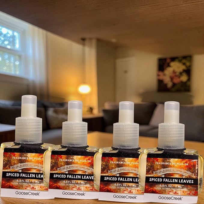 Spiced Fallen Leaves Fragrance Oil Plug-In Refills 0.5 FL OZ 4 Pack