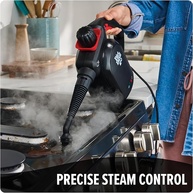 Dirt Devil 7-in-1 Handheld Steamer Pressurized Steam Cleaner for Home Use XL Water Tank Includes Specialized Cleaning Tools Portable Steam Cleaner for Bathroom Clothes Furniture and More