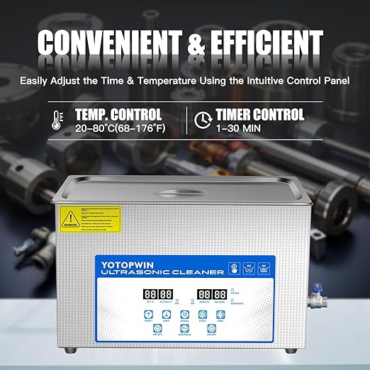 30L Ultrasonic Cleaning Machine with Digital Timer &amp HeaterTouch Button ControlPower-Off MemoryProfessional Lab Ultrasonic Cleaner 600W Sonic Part Cleaner Stain Removal