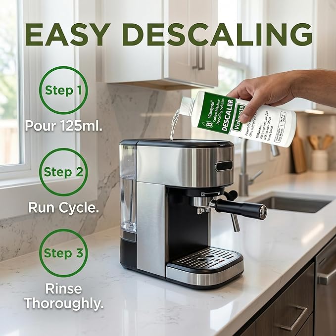Descaling Solution for Black+Decker Coffee Makers 16.9 fl oz (500ml) Descaler Liquid 4 Uses Citric Acid Formula
