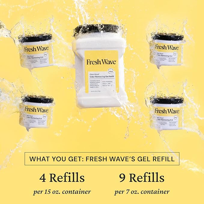 Fresh Wave Odor Removing Gel Refills Bundle: Original Lavender &amp Lemon 63 oz. Gel Refills