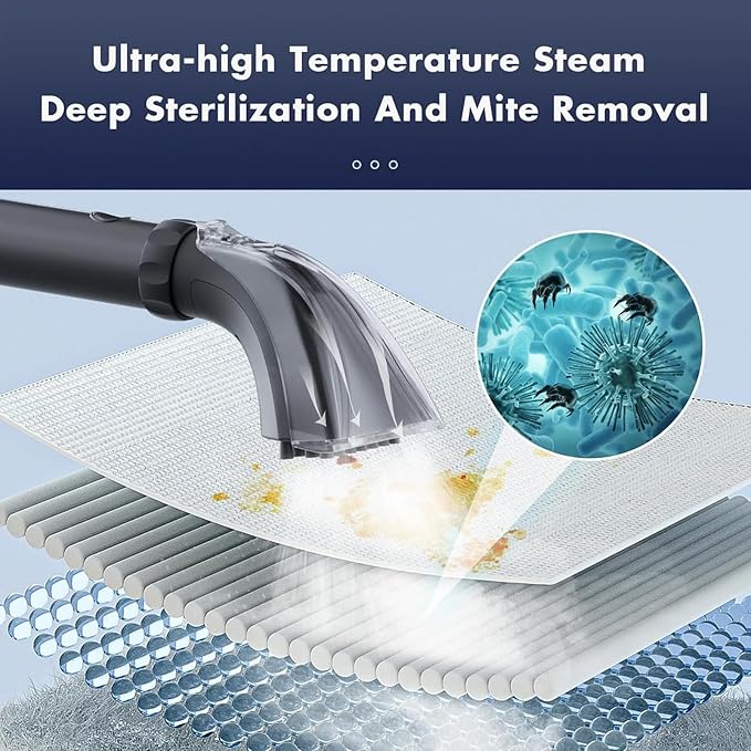 Steam Spray Suction All-in-One MachineCarpet Cleaner Machine - 13Kpa Vacuum Suction Three Modes - Normal Temperature/Hot Water/Steam