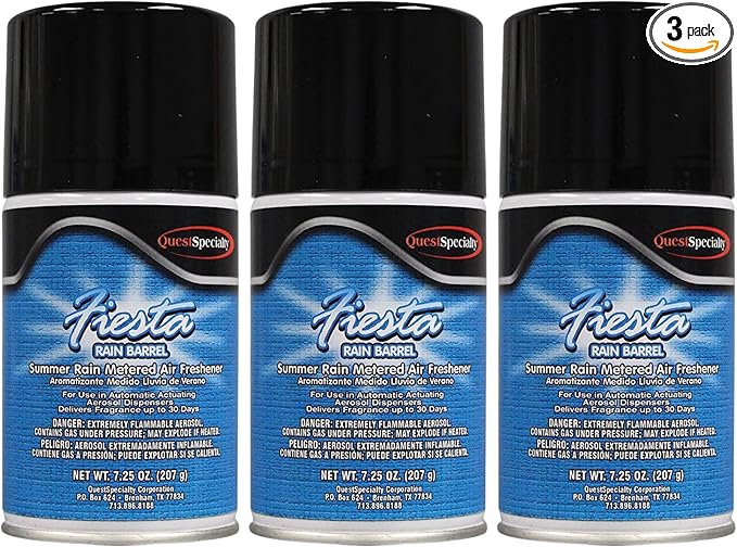 Quest 3860 RAIN BARREL Metered Air Freshener - Summer Rain (3 Pack) Works in all metered dispensers