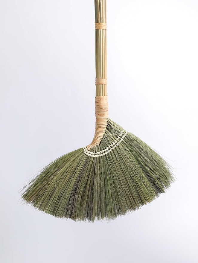 Deluxe Vietnamese Natural Straw Broom /45 Handmade Soft Grass Sweeping Broom for Indoor &amp Outdoor/Beauty of Nature Collection