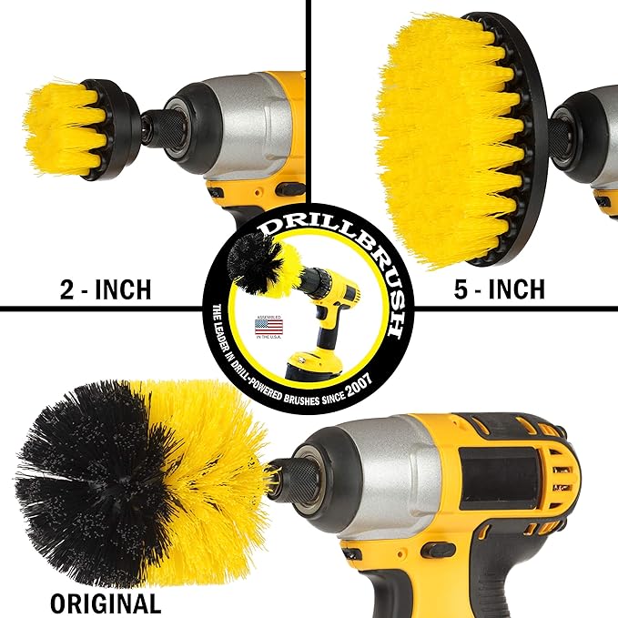 Bathroom Cleaner - Cleaning Supplies - Spin Brush - Grout Cleaner - Bathtub - Shower - Drill Brush - Carpet Cleaner - Sink - Shower Mat - Scrub Brush - Tile Grout Cleaning Tool &amp Shower Power Clea