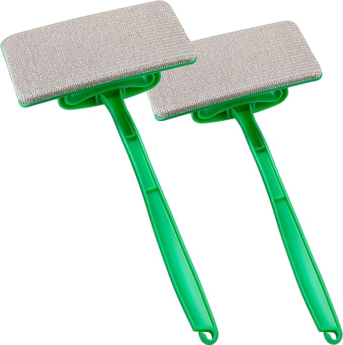 MyLifeUNIT 2 Packs Mesh Screen Cleaner Detachable Window Screen Cleaning Brush Window Screen Cleaners Tool with Wet and Dry Dual-Use