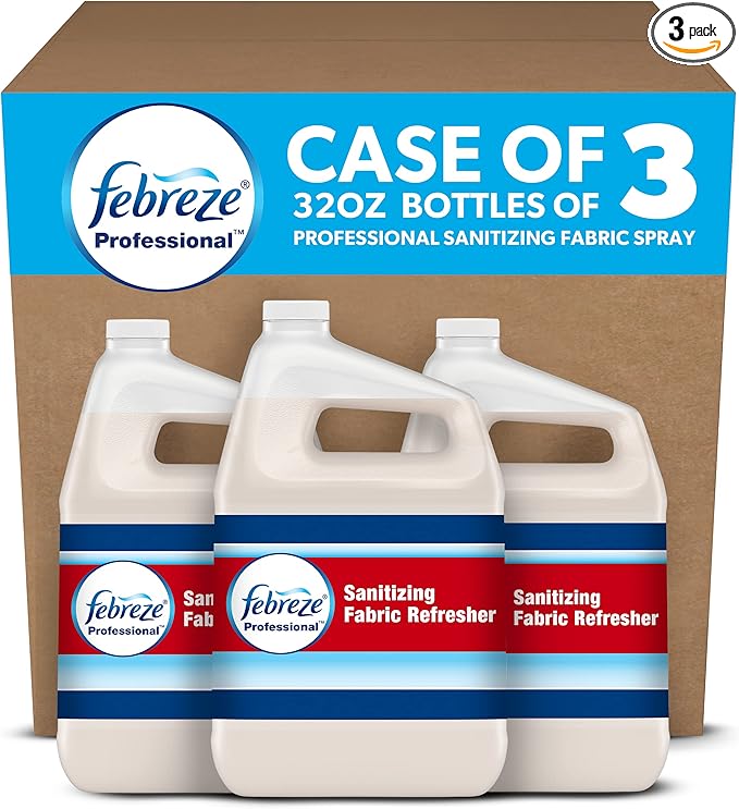 P&ampG Professional - 37000721366 Febreze Professional Sanitizing Fabric Refresher Bulk Sanitizing Spary for All Fabrics in Hotels Restaurants and Businesses Fresh Clean Scent 1 Gal. (Pack of 3)