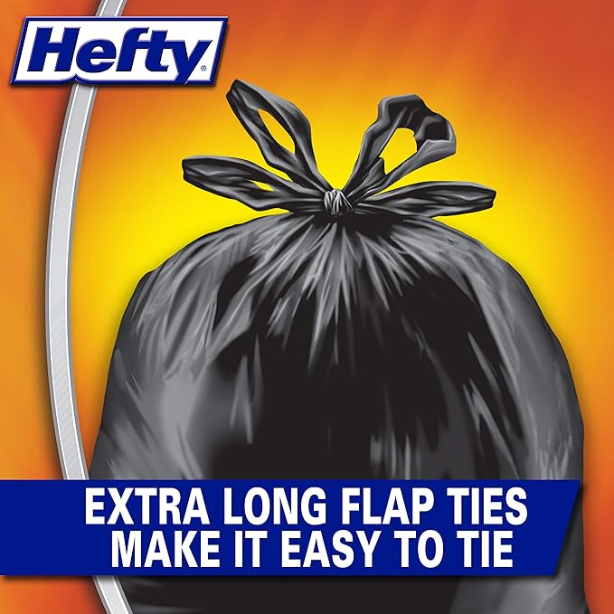 Hefty Load and Carry Contractor Heavy Duty Trash/Garbage Bags 42 Gallon 24 Count (Pack of 2)