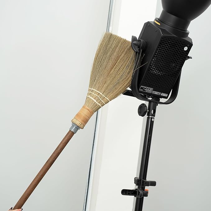 BMart Home Natural Whisk Sweeping Hand Handle Broom - Vietnamese Straw Soft Broom for Cleaning Dustpan Indoor-Outdoor Sofa Car Hood Decoration Items - 9.84'' Width 27.55 Length
