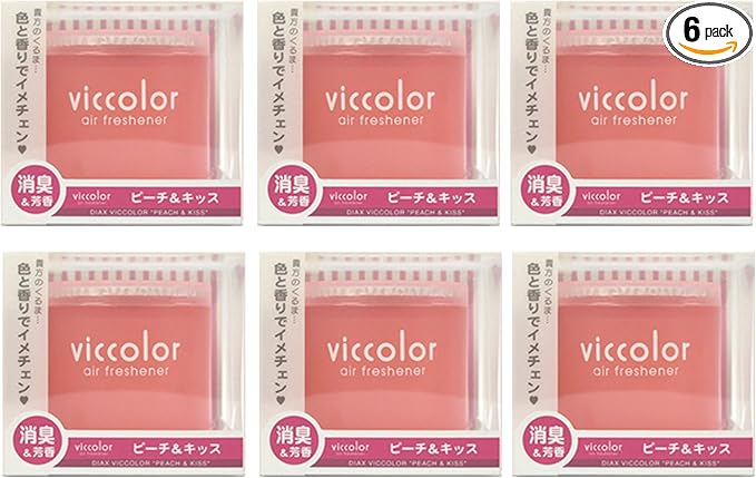 Viccolor Peach and Kiss Scent 6-pack Japanese Car Air Freshener
