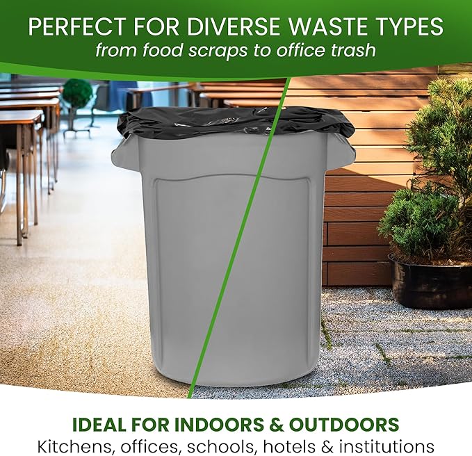 Betta 20-30 Gallon Black Trash Bags 150 Count Box (30x36-inch) Commercial Heavy-Duty Garbage Can Liners for 16-20 Gallon Round Cans 15-23 Gallon Slim and Square Cans