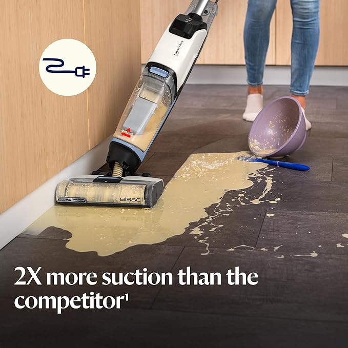 Bissell CrossWave Edge Floor Cleaner Wet Dry Vacuum Mop with Zero-Gap Edge Technology &amp Powerful Suction for Tile Floors and Stain Removal 4111A