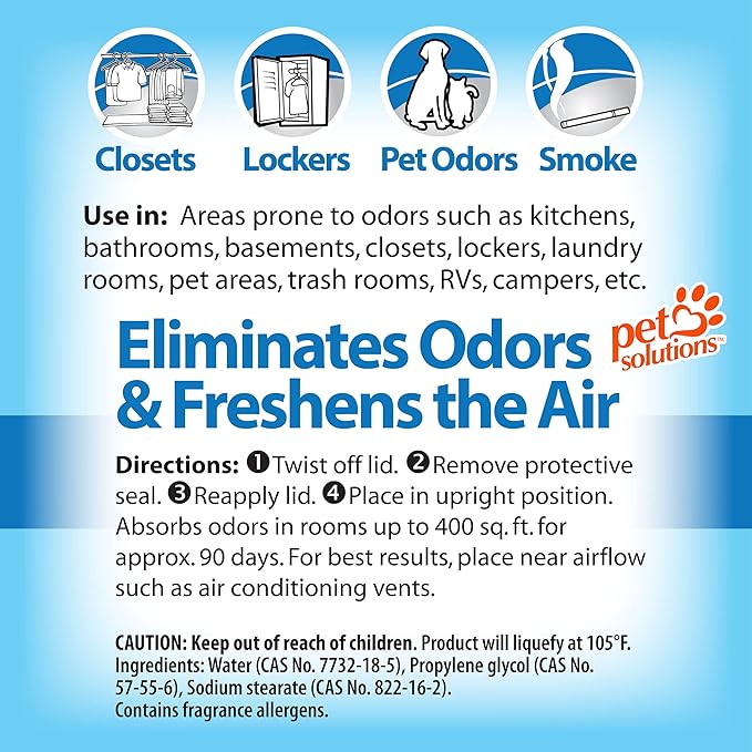 OdoBan Solid Odor Absorber Eliminator for Home and Small Spaces Fresh Linen Scent 14 Ounces Each 12-Pack