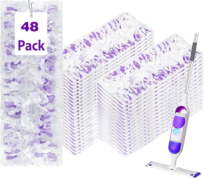 48 Pack PowerMop Refills Pads for Swiffer PowerMop Multi-Surface Mops and PowerMop Wood MopsDisposable mop Pads Replacement for Floor Cleaning.