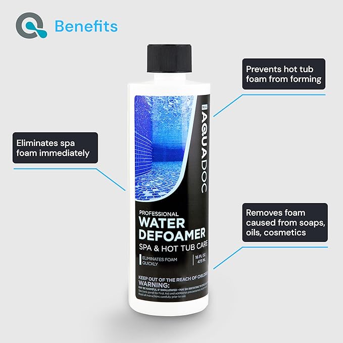 AquaDoc Spa Clarifier &amp Spa Defoamer Hot Tub Chemical Kit - Includes 16oz Water Clarifier &amp 16oz Anti-Foam for Hot Tubs
