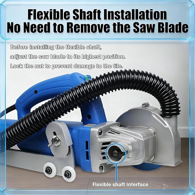 Electric Grout Cleaner 1200W - Heavy Duty Tile Grout Removal Machine With Vacuum 9000r/min High Speed Saw Blades Included For Cleaning Tile Joints Effectively(220V1.7mm)