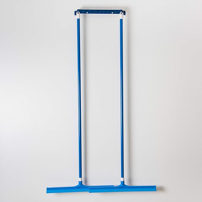 SPARTA 3656714 Plastic Floor Squeegee Shower Squeegee Heavy Duty Squeegee with Rubber Blade for Windows Glass Shower Doors Floors Windshields 20 Inches Blue (Pack of 2)