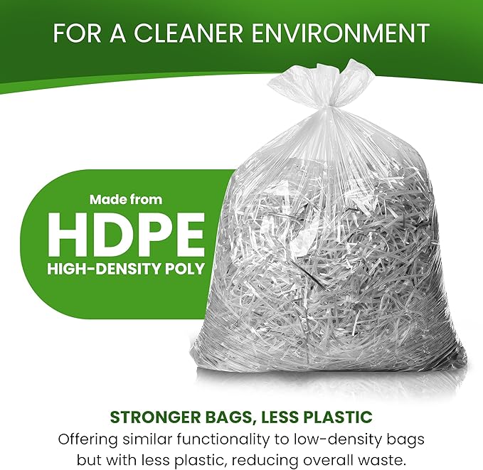 Betta 20-30 Gallon Clear Trash Bags 250 Count Box (30x44-inch) Commercial Heavy-Duty Garbage and Recycling Can Liners 16-20 Gallon Round Cans 15-23 Gallon Slim and Square Cans