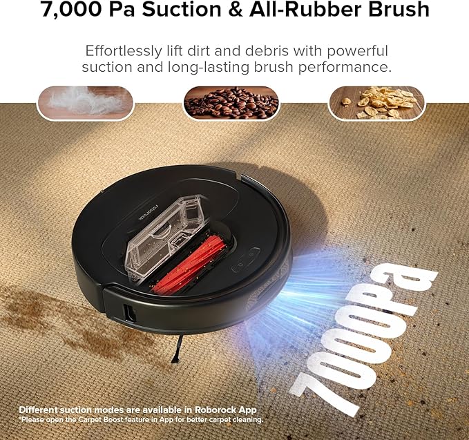 roborock Qrevo Pro Robot Vacuum and Mop with FlexiArm Design Edge Mopping Dynamic Hot Water Mop Washing and Drying Intelligent Dirt Detection 7000 Pa Suction Ideal for Carpets