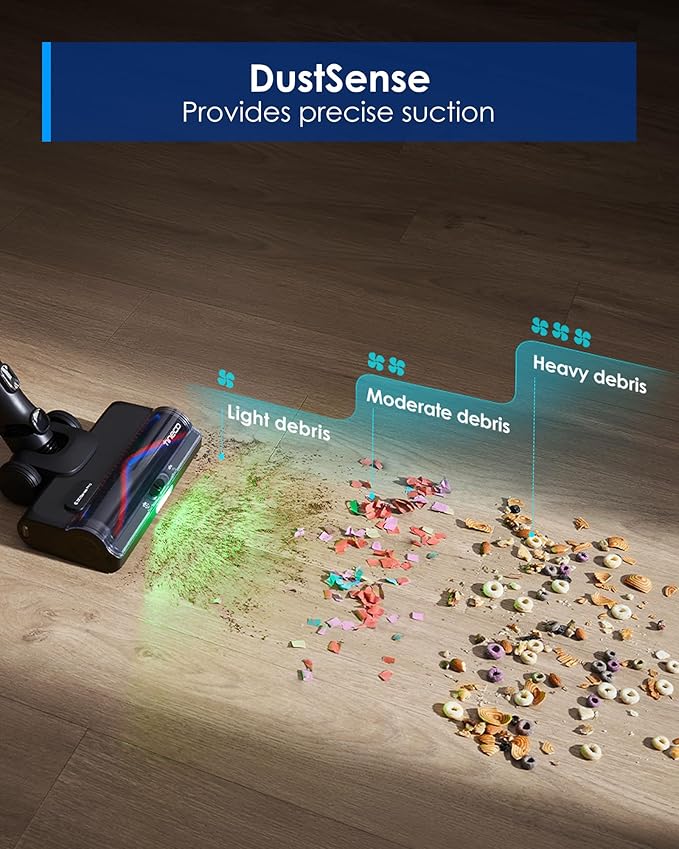 Tineco Pure ONE S70 Cordless Vacuum Cleaner 200AW Powerful Suction Up to 95min Runtime Zero Tangle Brush180° Foldable Tube Stick Vacuum Cleaner for Pet Hair Carpet &amp Hard Floor (Gray)