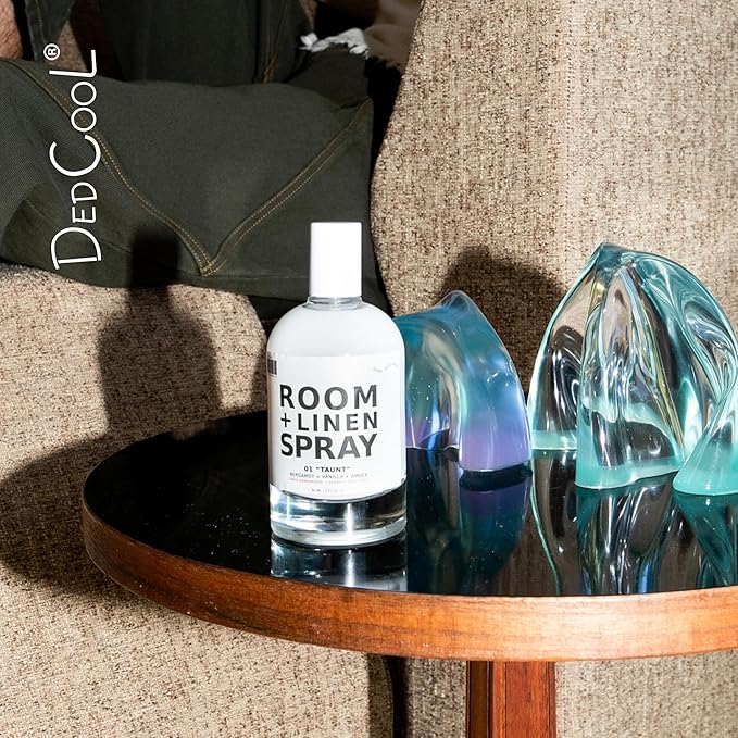 DedCool Room + Linen Spray | 01 Taunt | Natural Fabric &amp Linen Spray | Non-Toxic Essential Oil Infused | Freshens Home Bedding Couch Closet &amp Bath | 3 fl oz