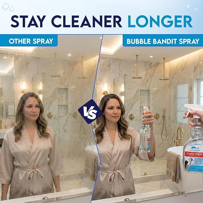Glass Cleaner Spray Bottle 23 Fl Oz | Streak Free Window Cleaner | Fresh Scent Removes Fingerprints Dust Dirt Smoke Film Ammonia Free
