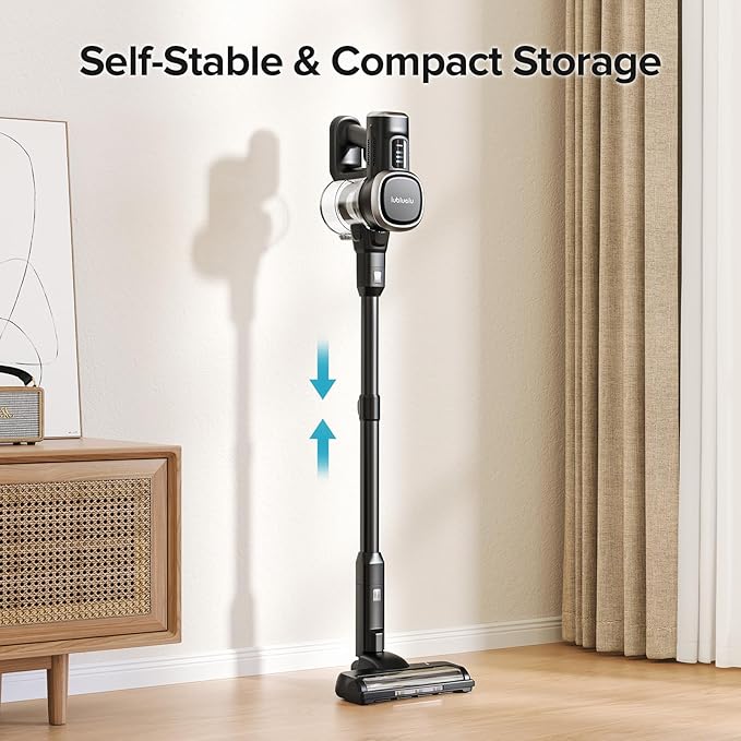 Lubluelu Cordless Vacuum Cleaner Max 50 Mins Runtime Stick Vacuum with Touch ScreenLightweight Vacuum for Carpet Home Hardwood Floor and Pet Hair.