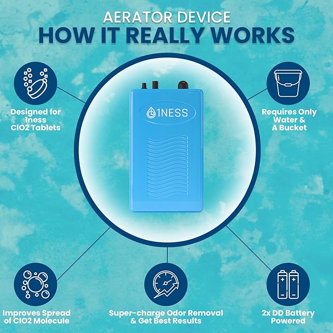 1ness Professional Aerator Device for Use With Odor Neutralizing Tablets