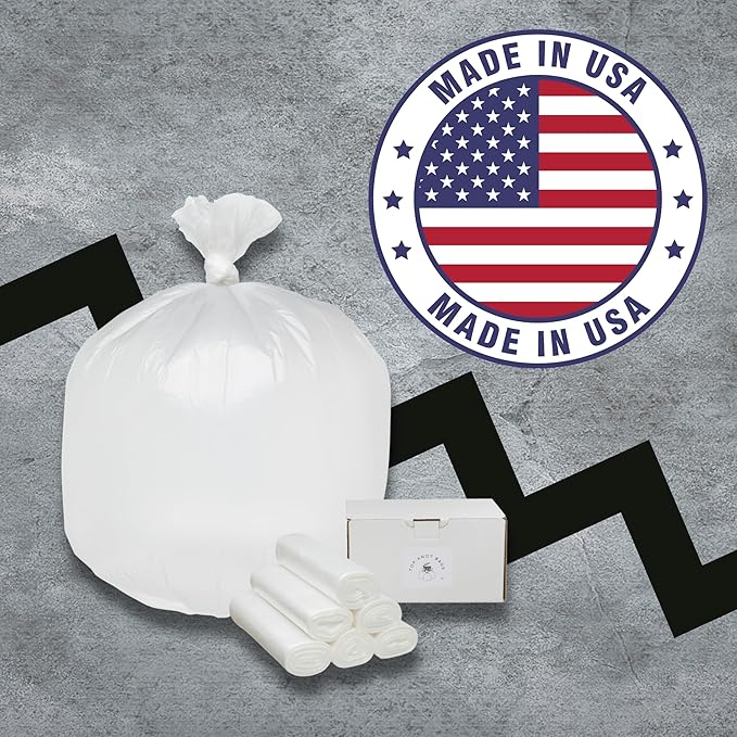 45 Gallon Garbage Trash Bag 40X48 Clear 150 Count Can Liner Bulk 40 Gallon 41 Gallon 42 Gallon 44 Gallon Made in USA