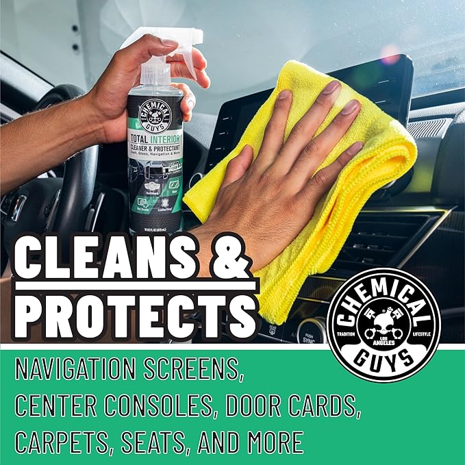 Chemical Guys Keep Your Car New Kit Ideal for Cleaning and Detailing. Includes New Car Scented VRP Total Interior Air Freshener and 3 Detailing Towels - 6 Piece Kit