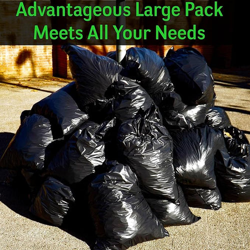 150 Count | 55 Gallon Trash Bags | 150- Pack | Heavy Duty Trash Bags | Heavy Duty Garbage Bags | Black Garbage Bags | Large | 20 Micron
