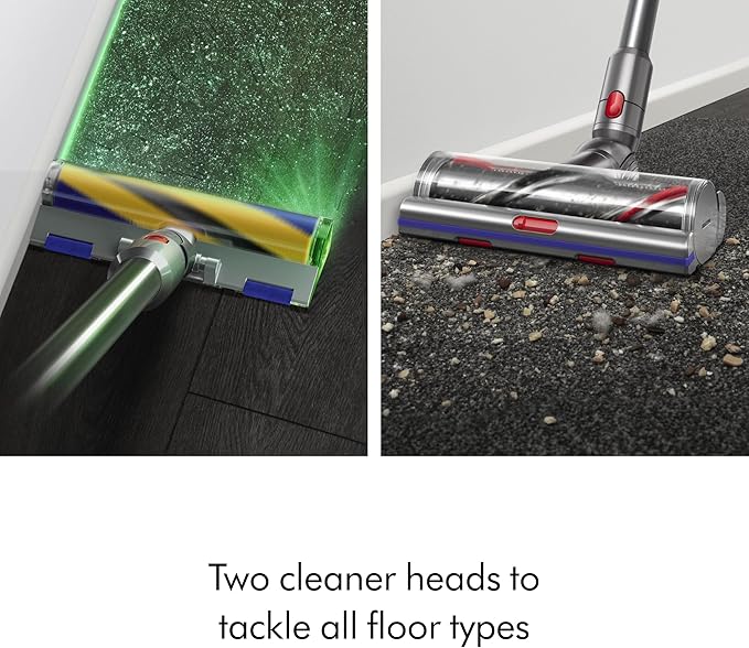 Dyson V15 Detect Plus Cordless Vacuum Illumination Reveals dust 240AW 3 Power Modes Up to 60 Minutes² Deep Cleans Hard Floors and Carpets Detangles pet Hair Converts to Handheld