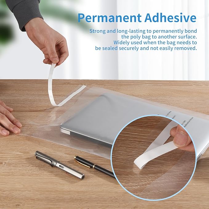 iMailer - 500 Pcs - 9 x 12 Suffocation Warning Self Seal Clear Plastic Poly Bags 1.6 Mil for A4 Letter Sized Documents Marketing Materials Clothes-Permanent Glue