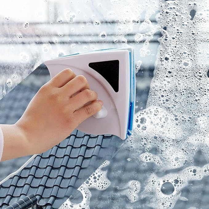 EVTSCAN Double Side Magnetic Window Cleaner Adjustable Magnetic Double Window Glass Wiper Glider Washing Brush Equipment Cleaner Wiper Tools for High-Rise and Car Glazed Window