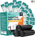 Super Absorbent Polymer 30 PacksPortable &amp Fast-Absorbing Camp Toilet Chemicals Gel with 5 Gallon Bucket Toilet Luggable Drawstring Bag Emergency Toilet Bag&ampPotty Gel