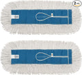 Nine Forty Industrial-Grade 36x5 Cotton Dust Mop Head Refills Perfect Replacement for Busy Home Gym Industrial and Commercial Spaces Heavy-Duty Mop for Janitorial &amp Housekeeping Needs - 2 Pack