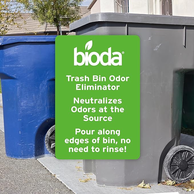 Bioda Multi-Purpose Probiotic Enzyme Cleaner and Deodorizer | Professional Strength | Trash Can Deodorizer Pet Stains and Odors Drains Floors Bathrooms Toilets | Made in USA | 1 Gallon | 4 Pack