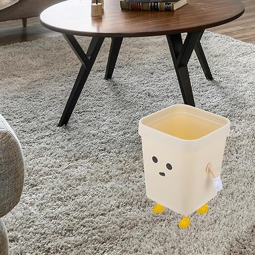 Luxshiny Large Plastic Trash Can for Home Office Bedroom Simple Design Wastebasket for Clutter Space Versatile Sundries Storage Basket for Kitchen Bathroom Dorm Use