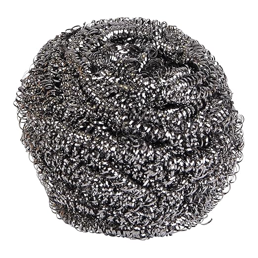 Boardwalk Stainless Steel Scrubber Large Size 2.5 x 2.75 Steel Gray 12/Carton