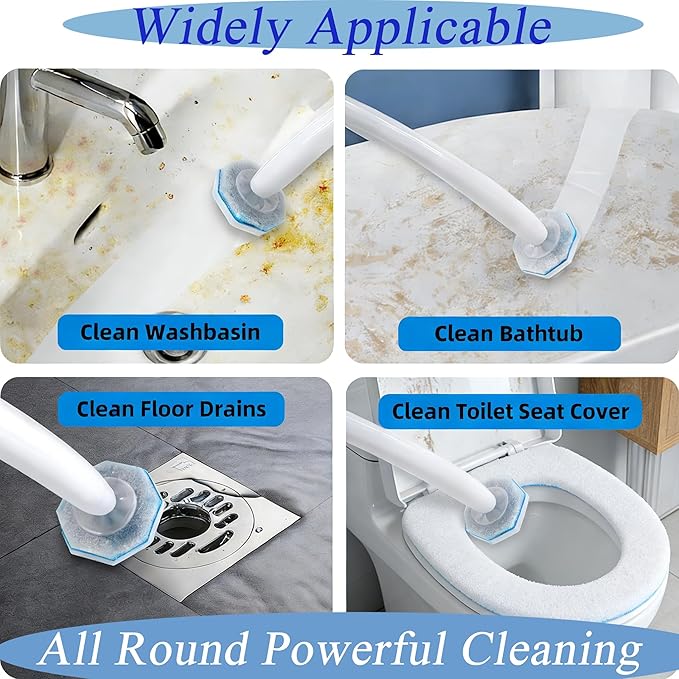 60 Count Toilet Wand Refills Fits Clorox Wand 3X Cleaning Exclusive Upgrade Formula Disposable Toilet Bowl Wand Refills No Falling Apart Fits Most Brand Toilet Brushes Cleaning Systeam