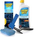 Cerama Bryte Complete Cooktop Cleaning Kit 10 Cleaner Pads 1 POW-R Grip Tool 1 Scraper and 1 Microfiber Cloth 28 Fl Oz