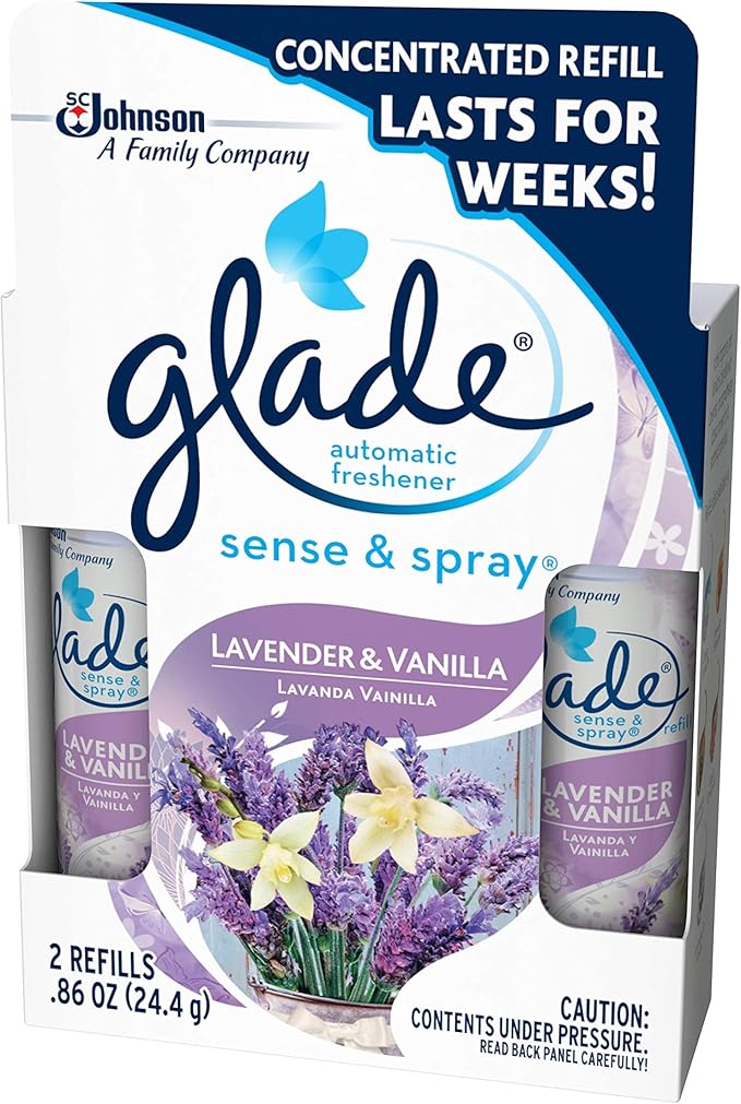 Glade Sense &amp Spray Automatic Air Freshener Refill Lavender &amp Vanilla 2 Ct 0.86 oz