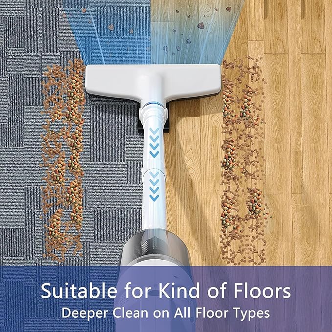 New Model Cordless Vacuum Cleaner Powerful Stick Vacuum for Hardwood Floor 45 Min Rechargeable Battery 4 in 1 Lightweight Upright Vacuum for Pet Hair Carpet (3)